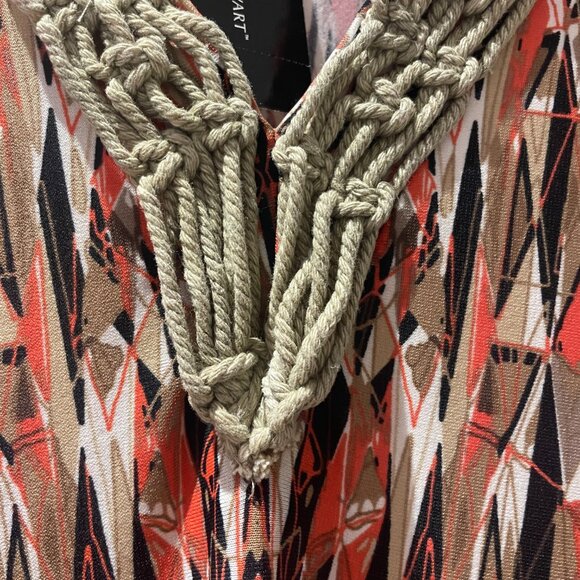 Ashley Stewart Sleeveless Maxi Dress Geometric Pattern Size 22/24 NWT - Picture 3 of 8